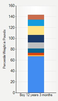 Weight chart for boys 12 years 3 months of age