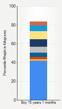 Weight chart for boys 15 years 1 month of age