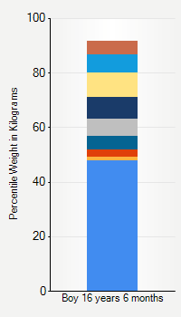 Weight chart for boys 16 years 6 months of age