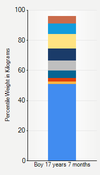 Weight chart for boys 17 years 7 months of age