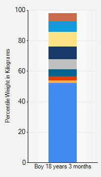 Weight chart for boys 18 years 3 months of age