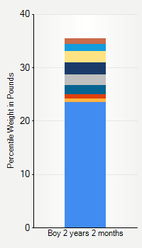 Weight chart for boys 2 years 2 months of age