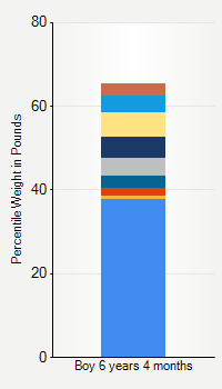 Weight chart for boys 6 years 4 months of age