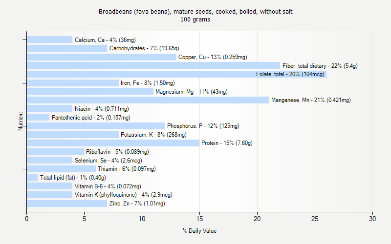 Broadbeans fava Beans Mature Seeds Cooked Boiled Without Salt Nutrition